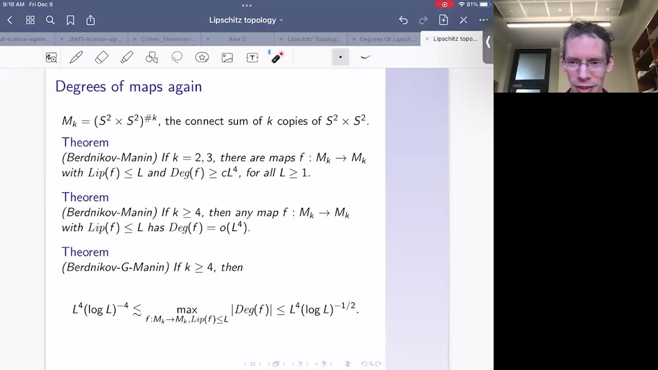 Larry Guth - Lipschitz constant and degree of mappings