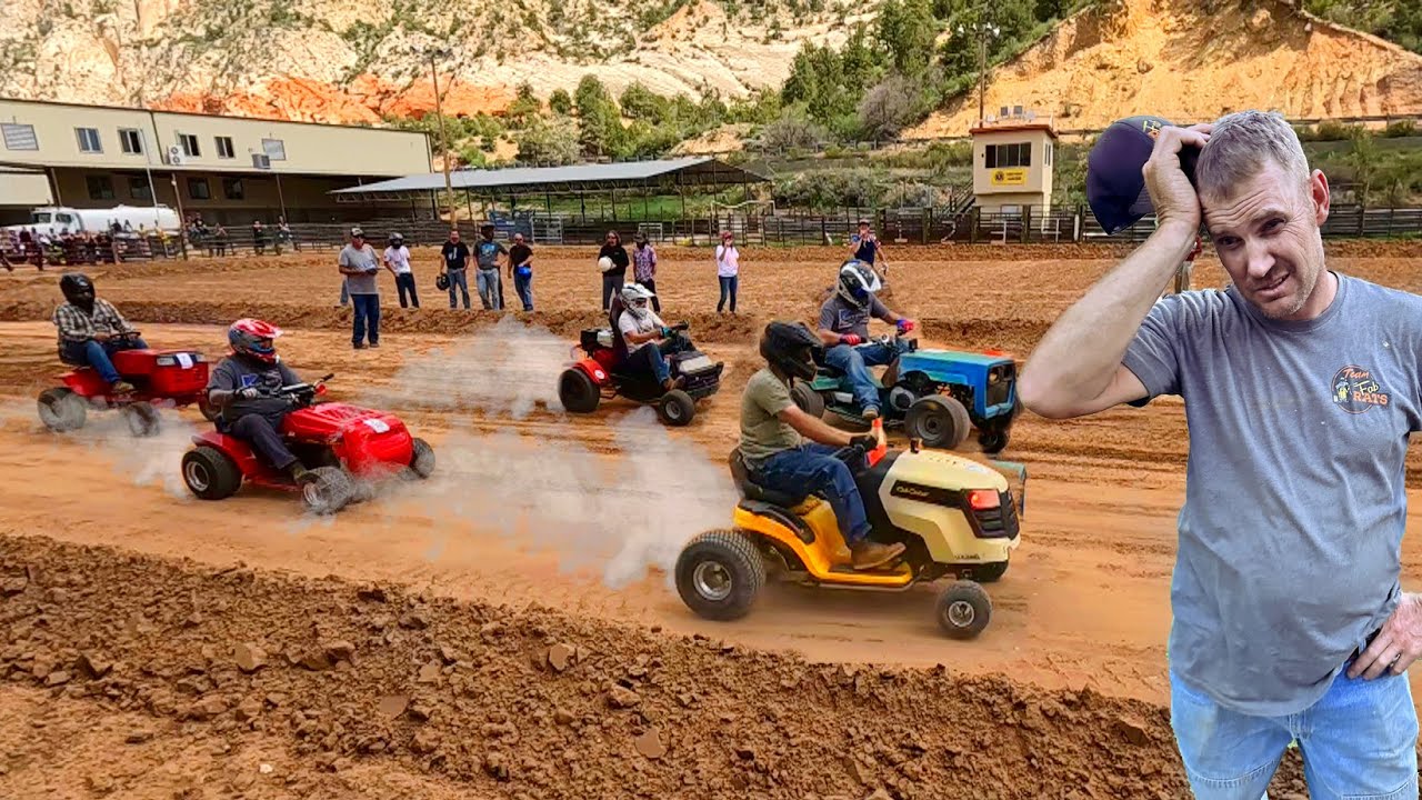 Our First Lawn Mower Race: It Went Something Like This........