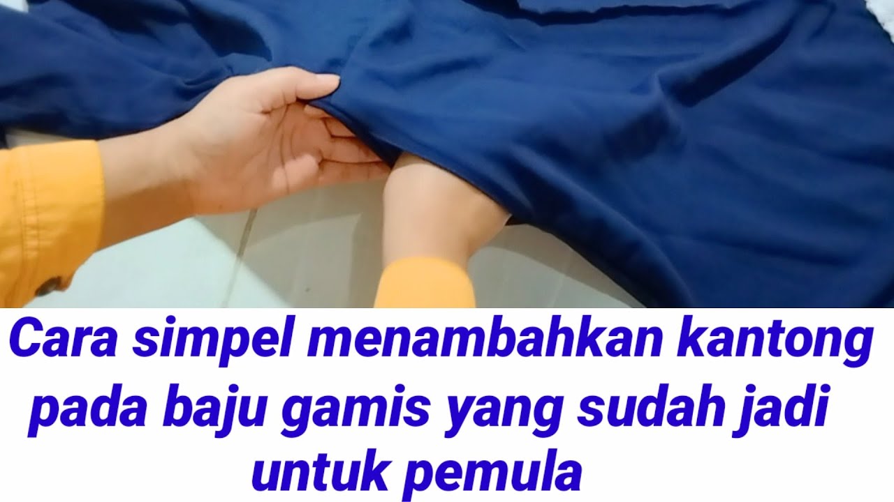 Cara membuat saku samping gamis