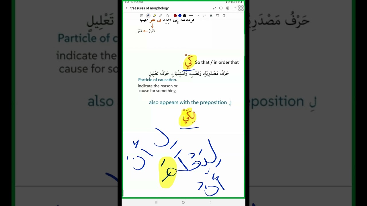 06octSarf Ḥurūf Nāṣibah Particles that Make the Verb Mansūb – Part 3