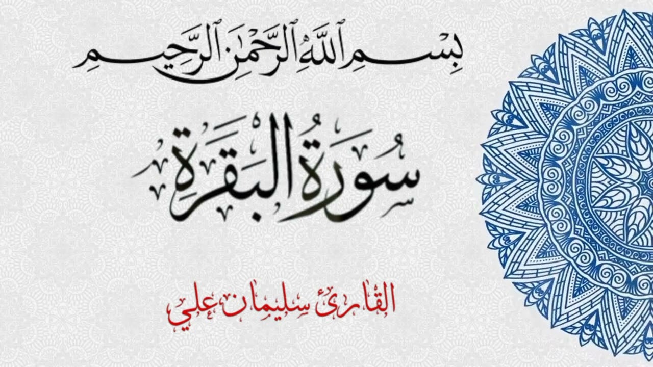 قراءة جميلة من سورة البقرة للقارئ سليمان علي