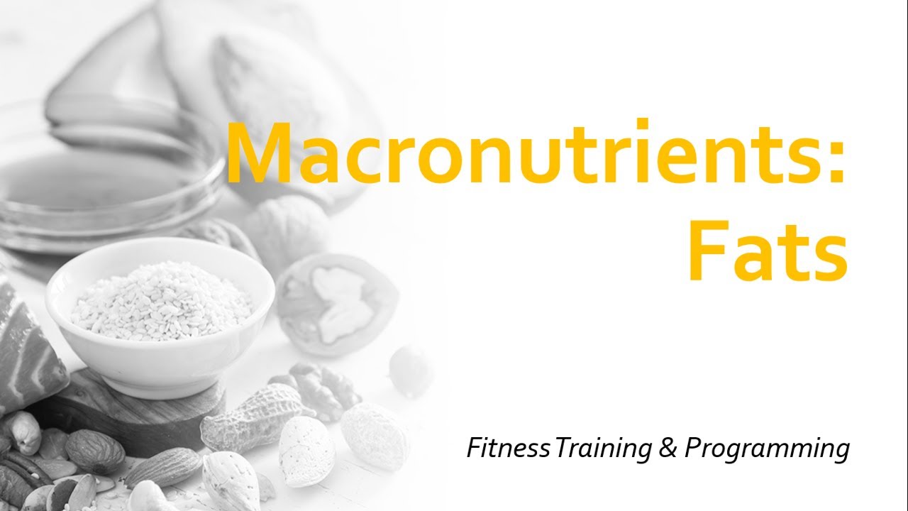 Macronutrients: Fats | Fitness Training & Programming