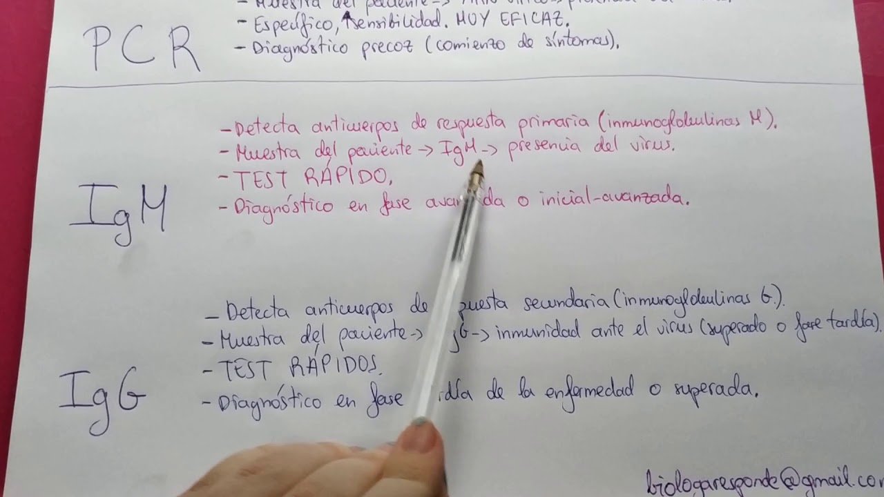 Pruebas diagnóstico del #COVID19 ¿PCR, IgM o IgG?