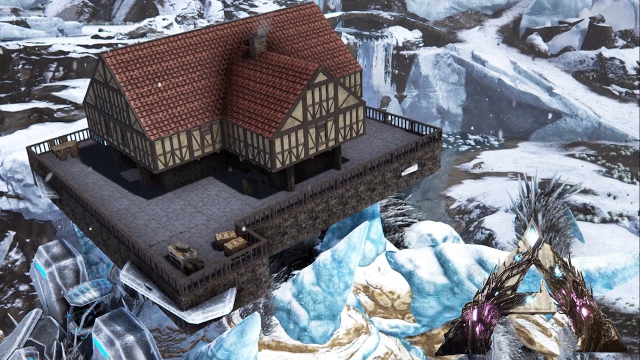 Ark Extinction: Ice Titan Medieval House (Speed Build)