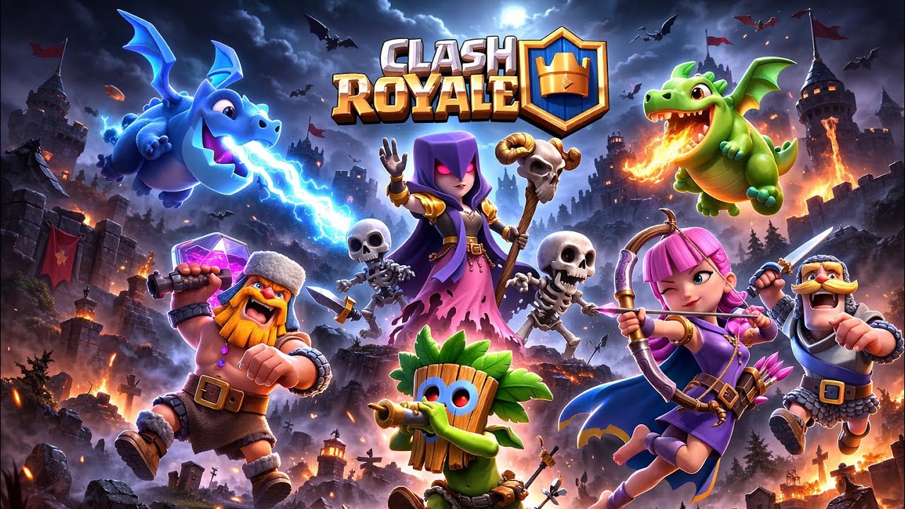 push decks Góticos testando atualizações do Clash royale 🖤 👻 💀