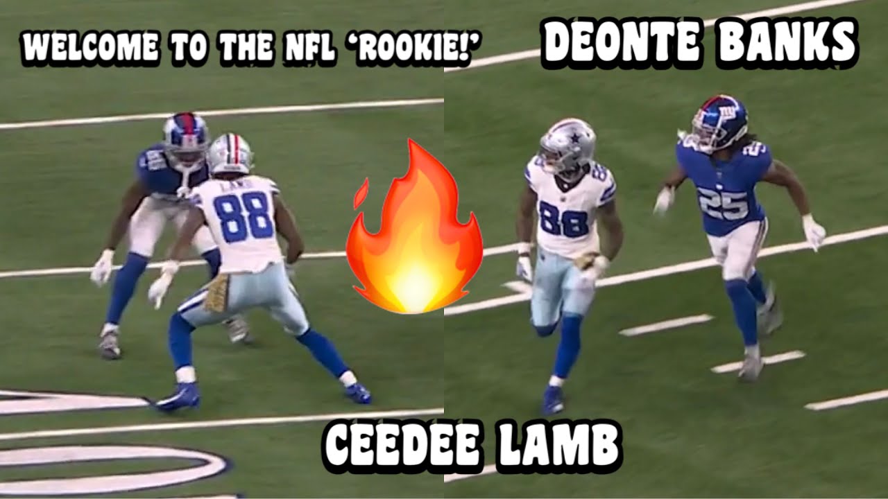 Ceedee Lamb Vs Deonte Banks 🔥👀 (WR Vs CB) Cowboys Vs Giants 2023 highlights