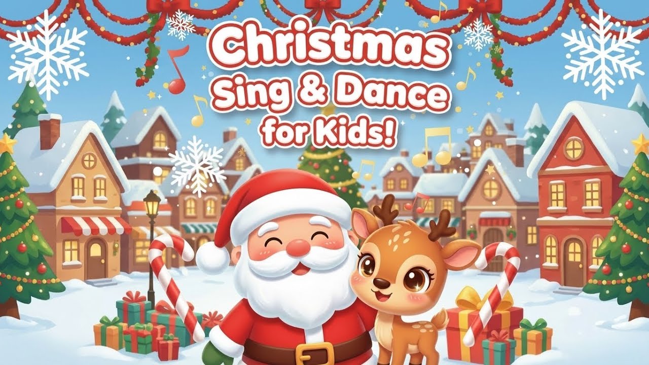 Christmas Songs for Kids 🎄✨ Sing & Dance Holiday Playlist | Fun Santa, Reindeer & Snow Songs!