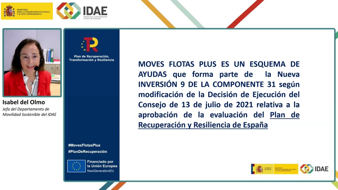 Webinar informativo sobre el programa MOVES Flotas Plus