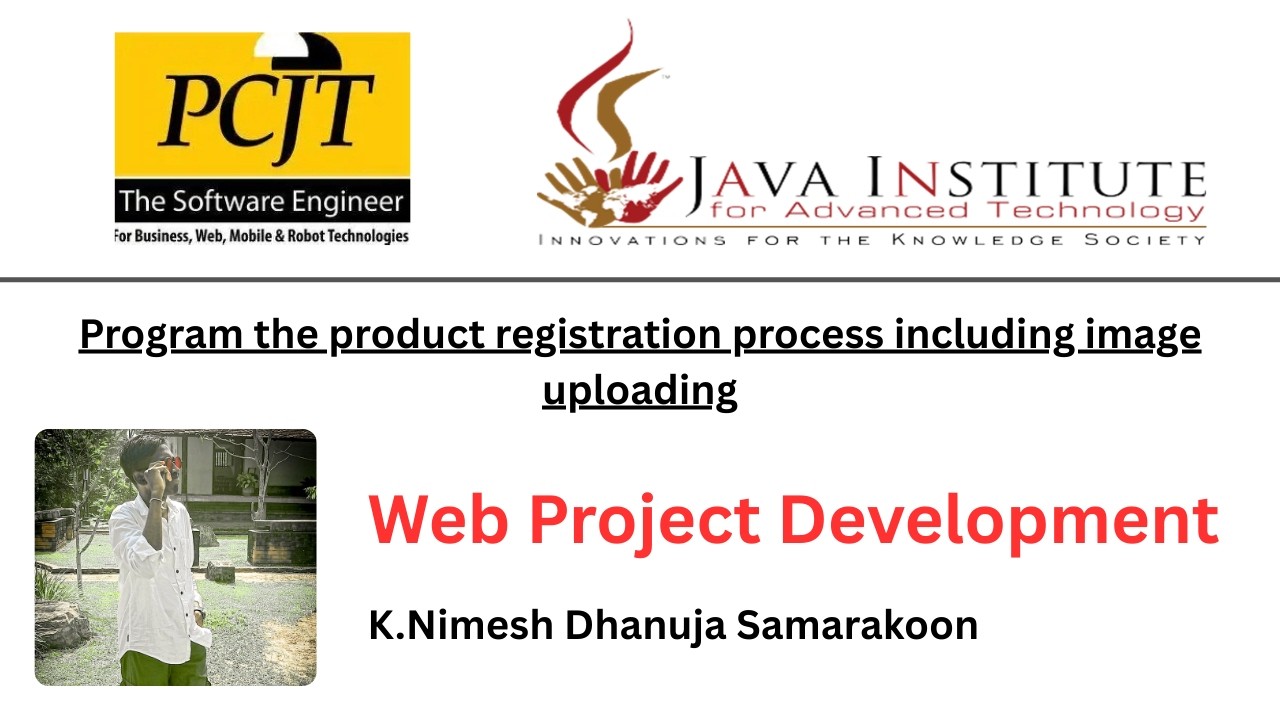 Program the product registration process including image uploading