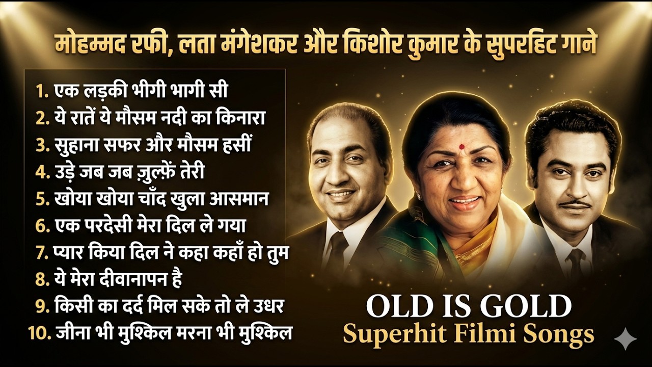 मोहम्मद रफी, लता मंगेशकर और किशोर कुमार के सुपरहिट गाने |  सुहाना सफर और मौसम हसीं | Old Is Gold