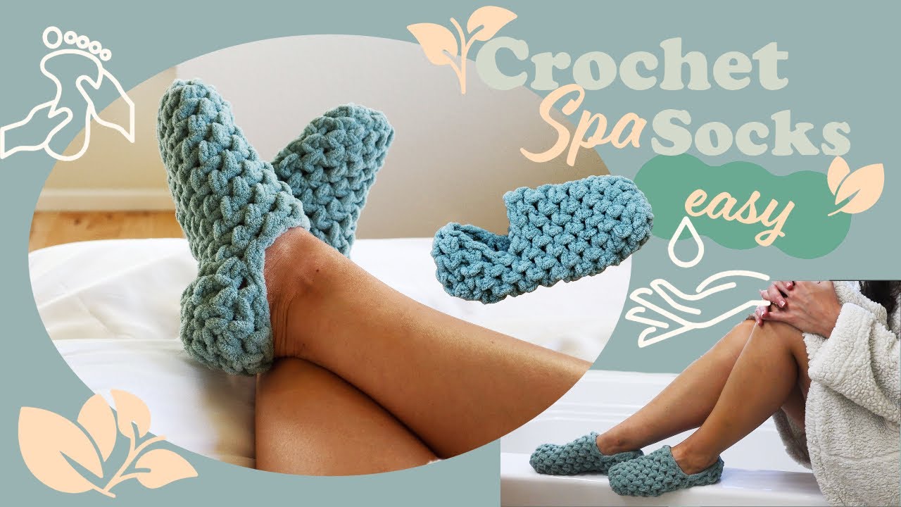 Cozy Crochet Spa Socks \\ A Pampering🌿 Gift 🛀🏼Idea