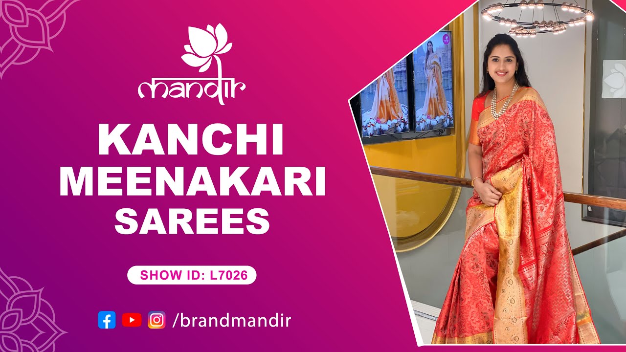 Kanchi Meenakari Sarees Collection | WhatsApp Number 733 733 7000 | Brand Mandir Sarees LIVE