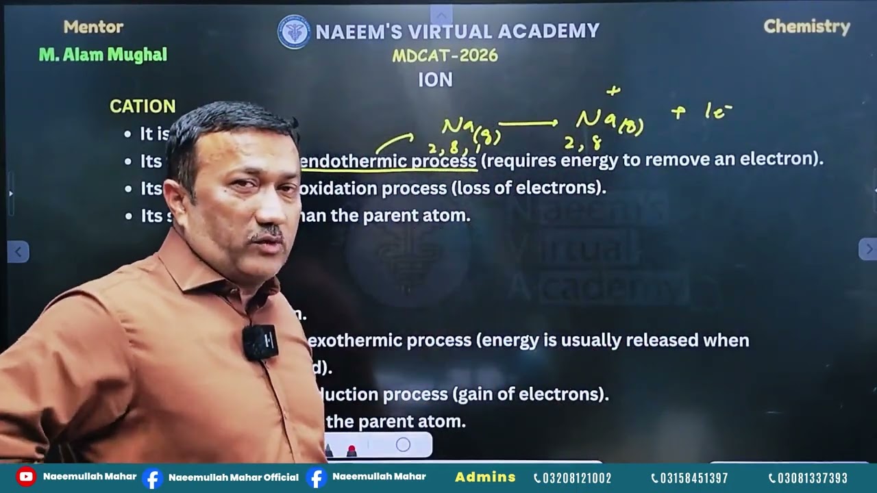(Chemistry) Lecture no : 4 ION by sir M. Alam Mughal 
