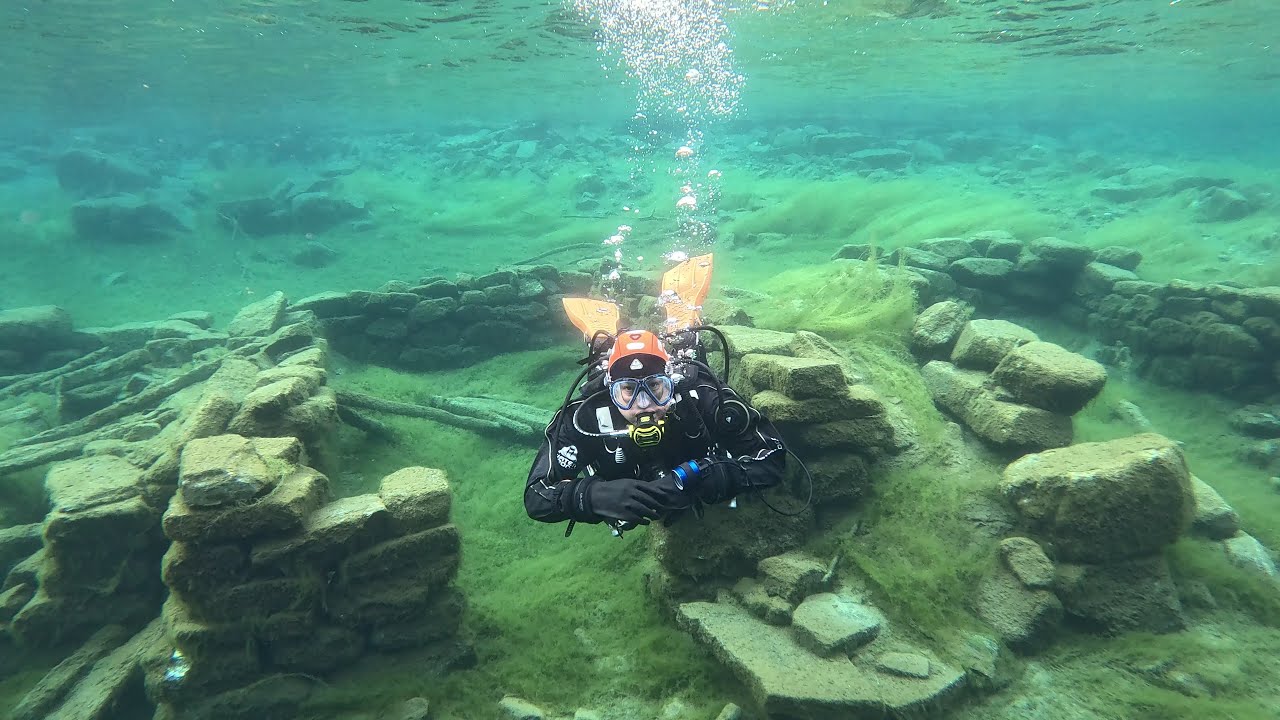 Lygnstøylvatnet - Scuba diving at flooded village in Norway