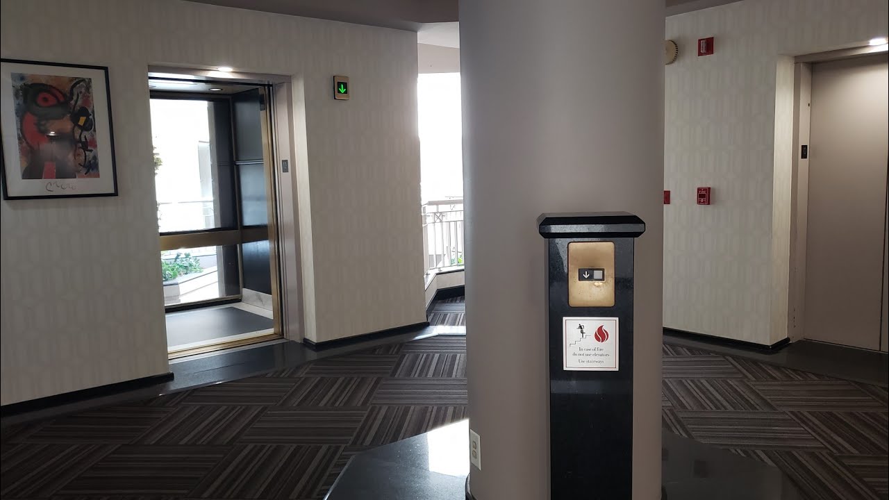 Grandma Voice! Scenic Otis Elevonic 411 Traction Elevators @ Atheneum Suite Hotel, Detroit, MI