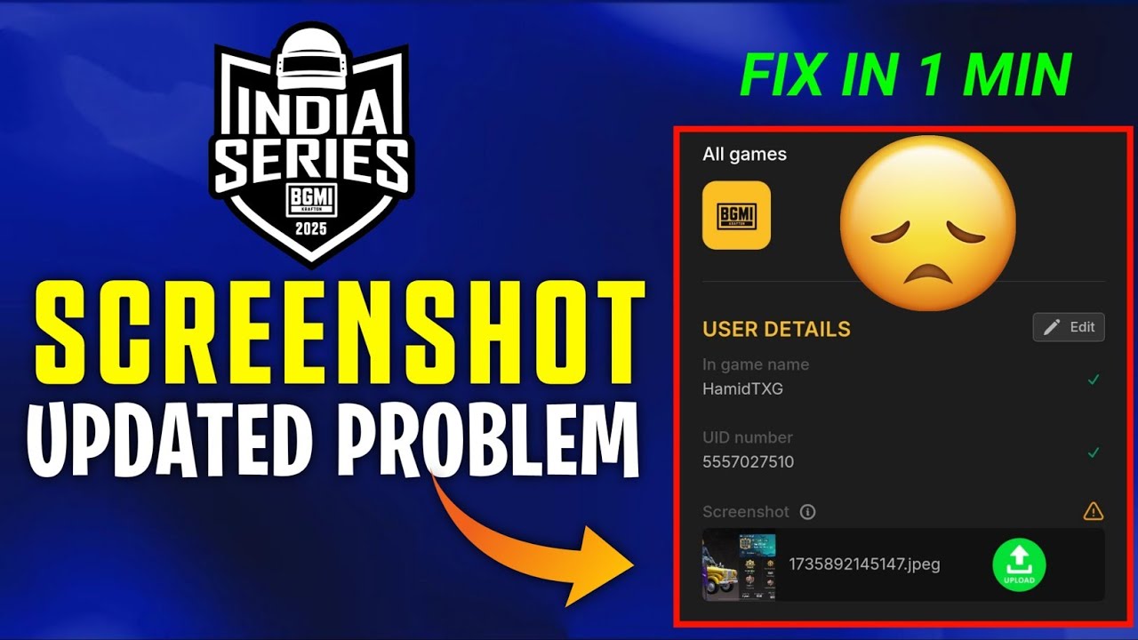 BGIS WRONG SCREENSHOT UPLOAD PROBLEM | BGIS PROFILE SCREENSHOT UPLOAD