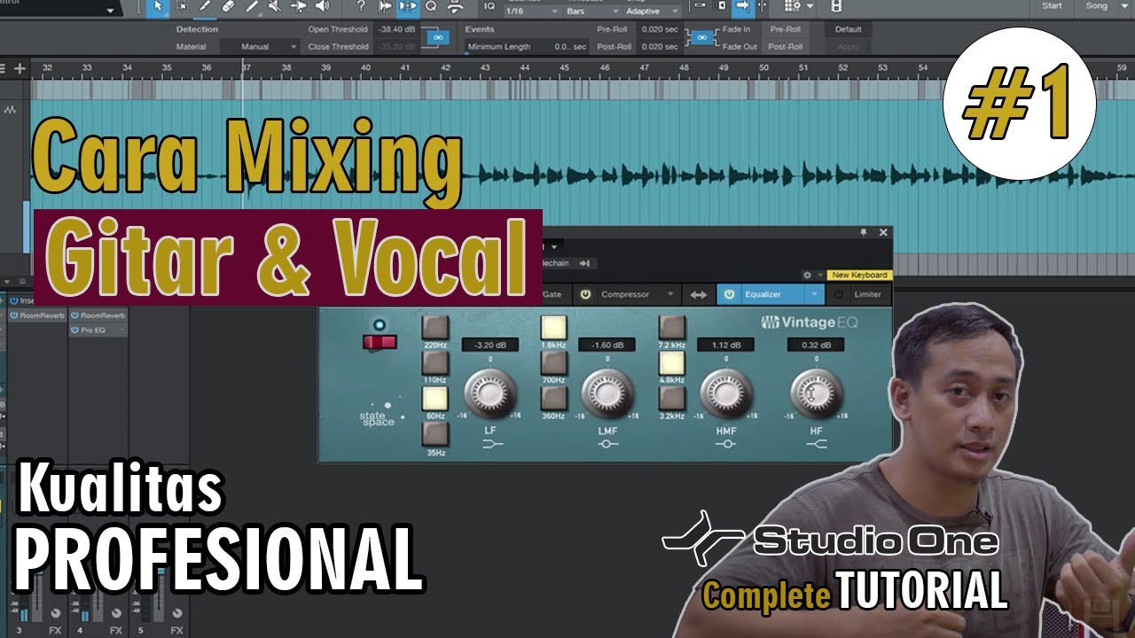 STUDIO ONE 5 TUTORIAL || CARA MUDAH DAN CEPAT MIXING GITAR & VOCAL DENGAN KUALITAS PROFESIONAL #1