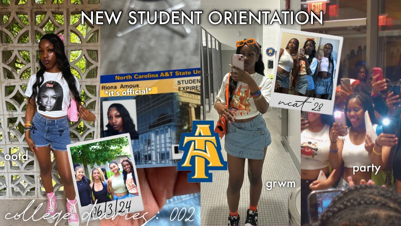 college diaries 002 ♡︎ new student orientation | grwm, party, friends, & more *NCAT*