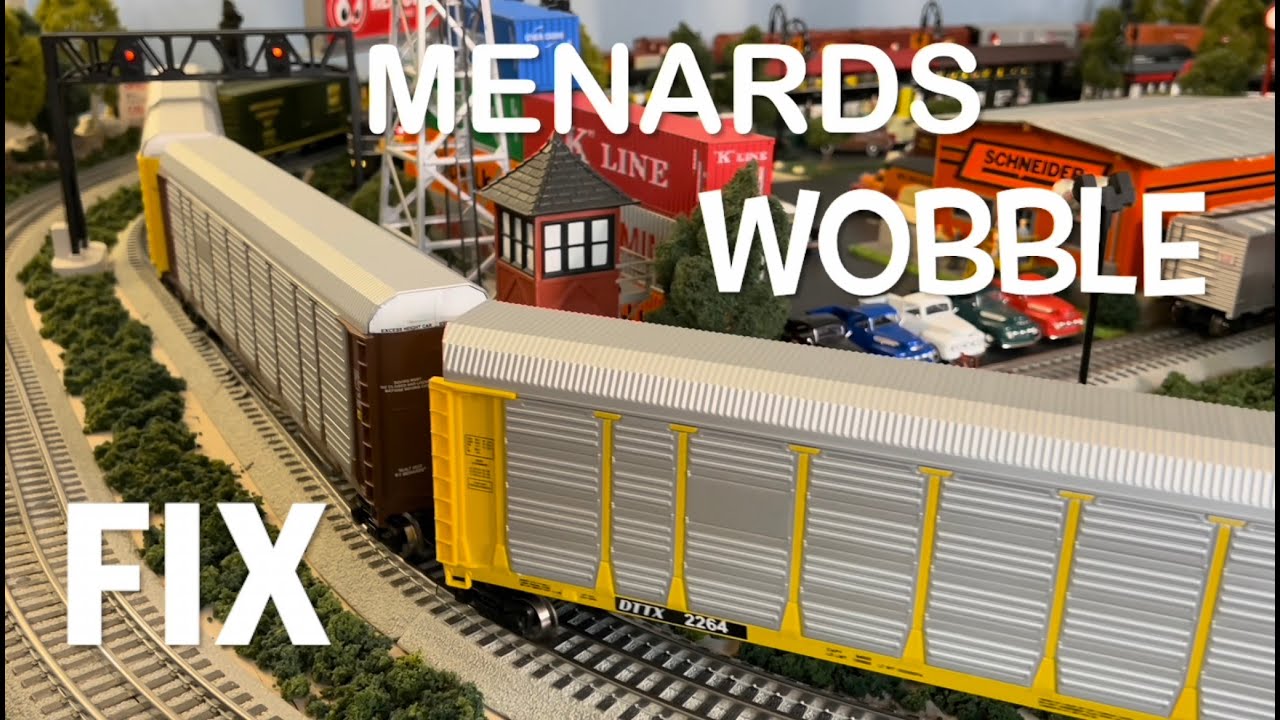 Menards O Scale Auto Racks Wobble/Rocking fix 9-22-23
