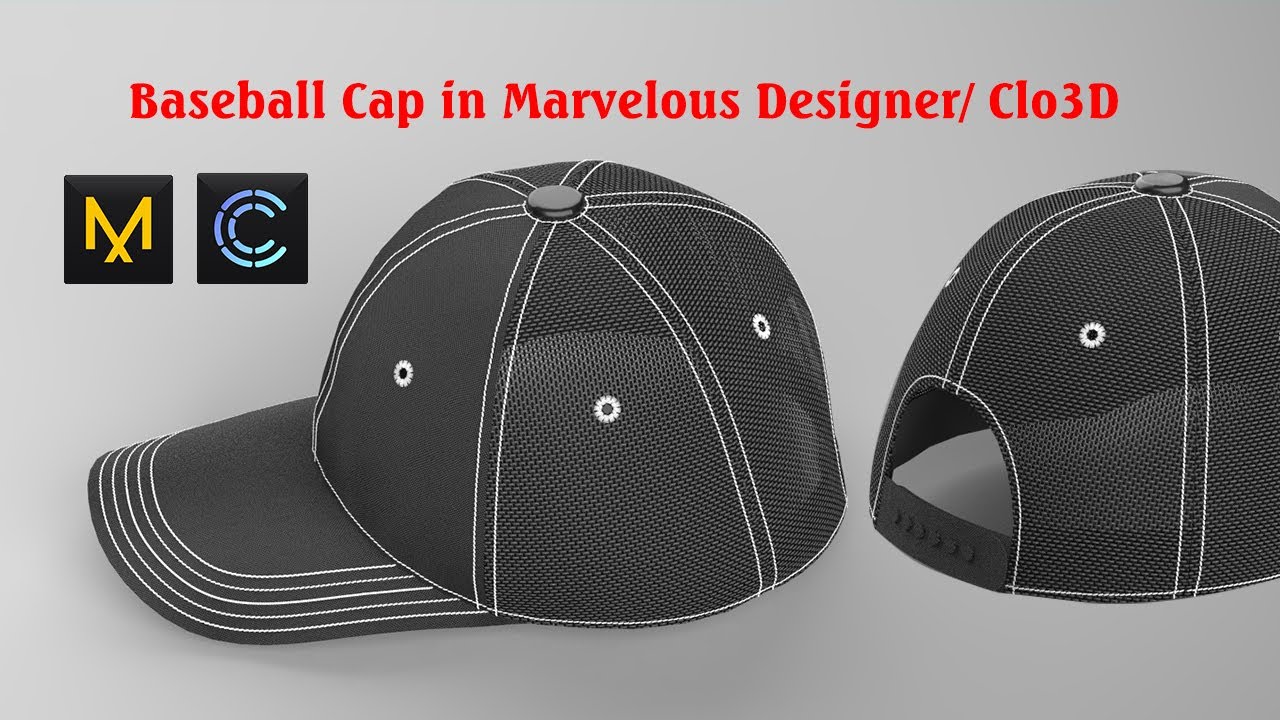 How to make a baseball cap in Marvelous Designer/ Clo3D |Making of Baseball Cap | Fashion3D