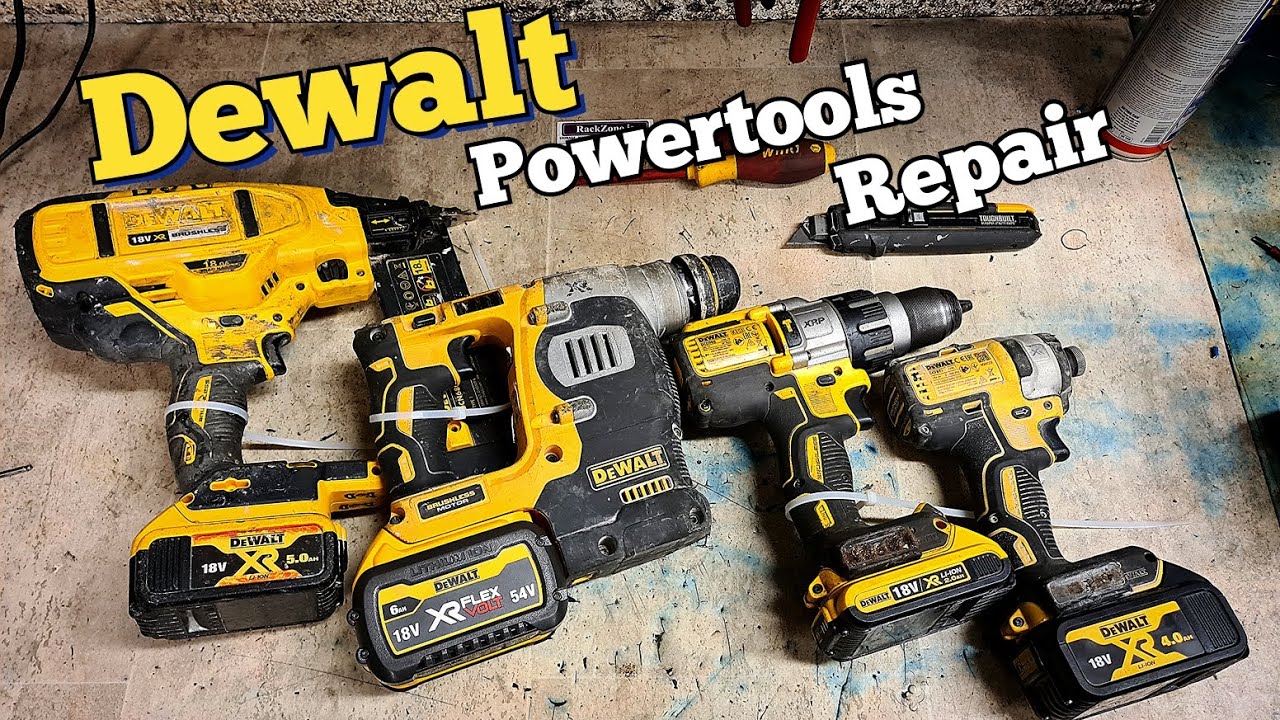 A few Dewalt cordless tools for repair, drill, impactor, sds and nailgun.