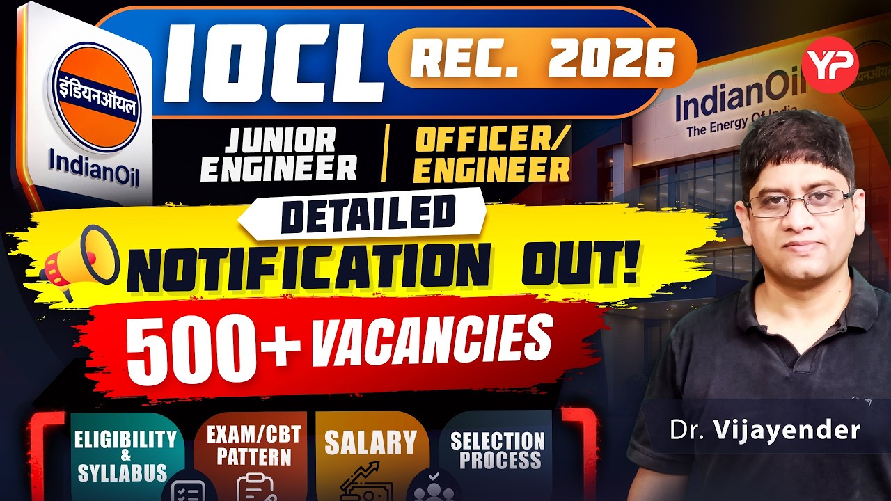 500+ Vacancies, IOCL 2026 detailed notification out | Salary Eligibility Exam pattern BTech Diploma