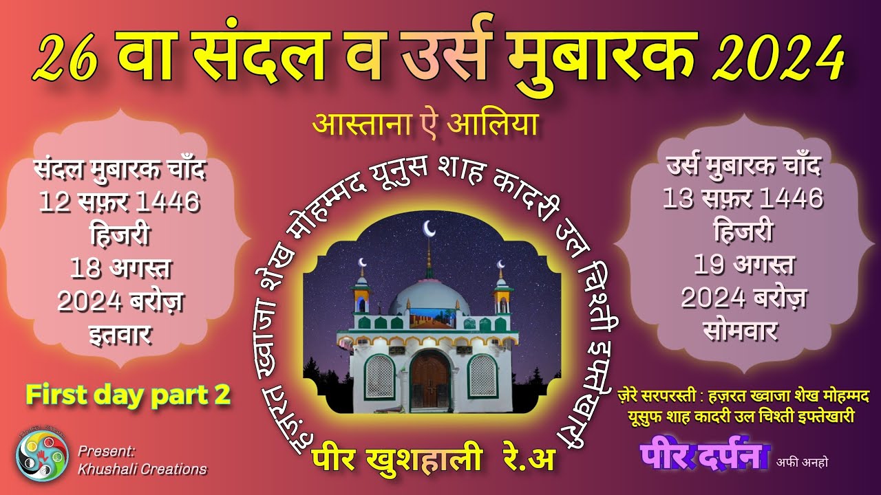 PEER KHUSHALI 26 WA SANDAL W URS MUBARAK | MUMBRA SHARIF | SAKIR PEER | PART 2