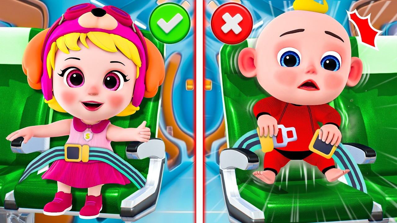 ¡A Ponerse el Cinturón de Seguridad! | Seguridad en el Avión | Canciones infantiles para Niños