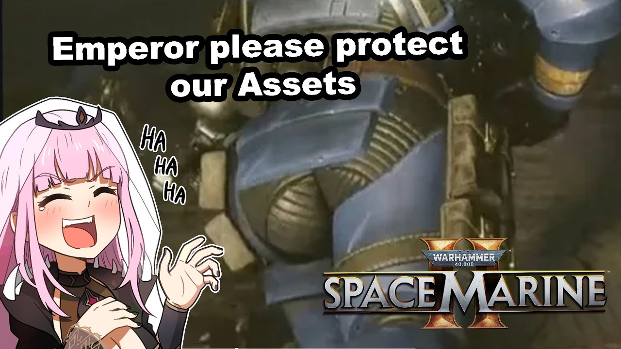 Lord Calli was amazed while playing Warhammer 40K: Space Marine 2 |  『Hololive』