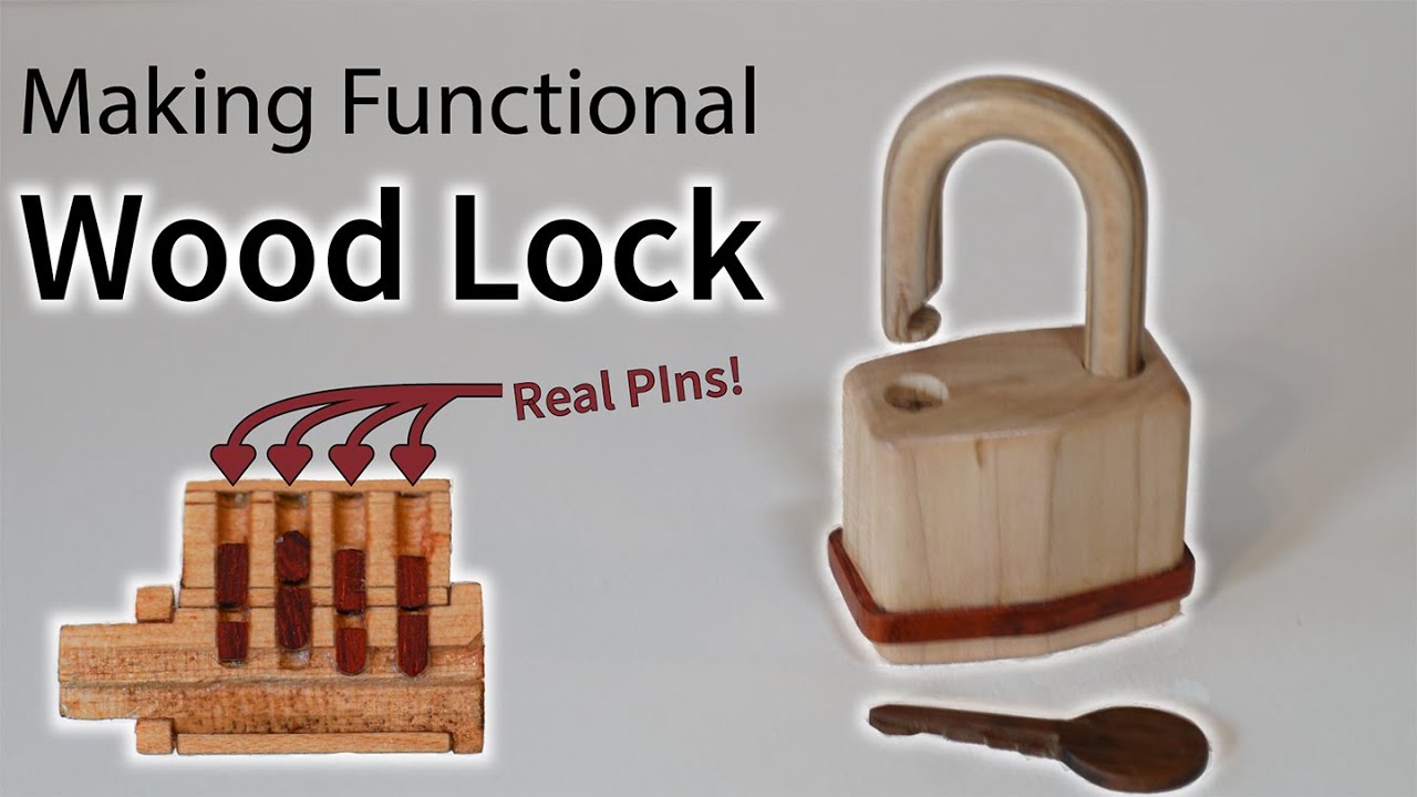 Making a Fully Functional Padlock Out of Wood Part 1 // Working Wooden lock