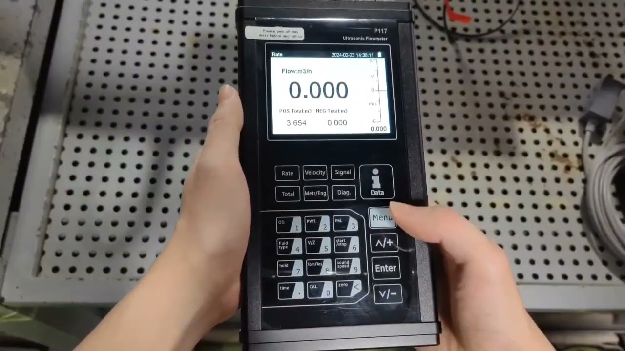 P117 Portable Ultrasonic Flowmeter--Menu Key Settings