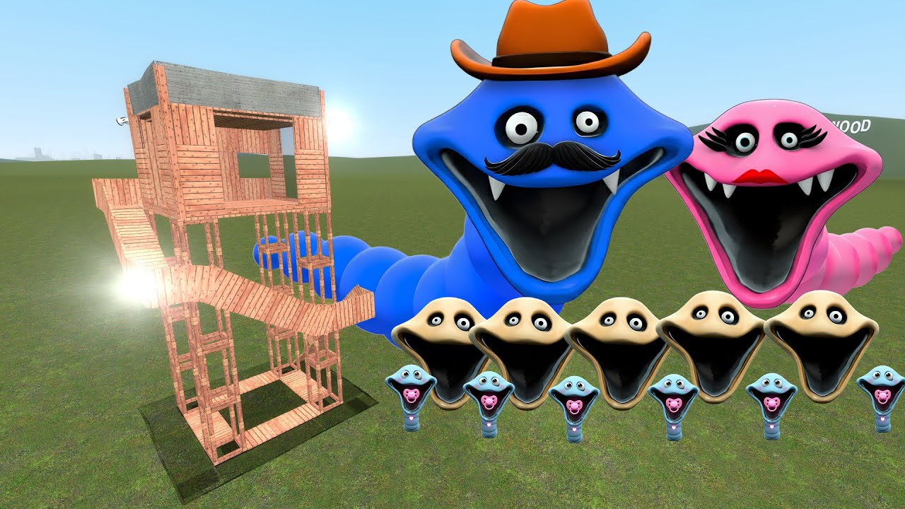 I FOUND THE HUNGRY WORM FAMILY, DADDY & MOMMY  In Garry's Mod