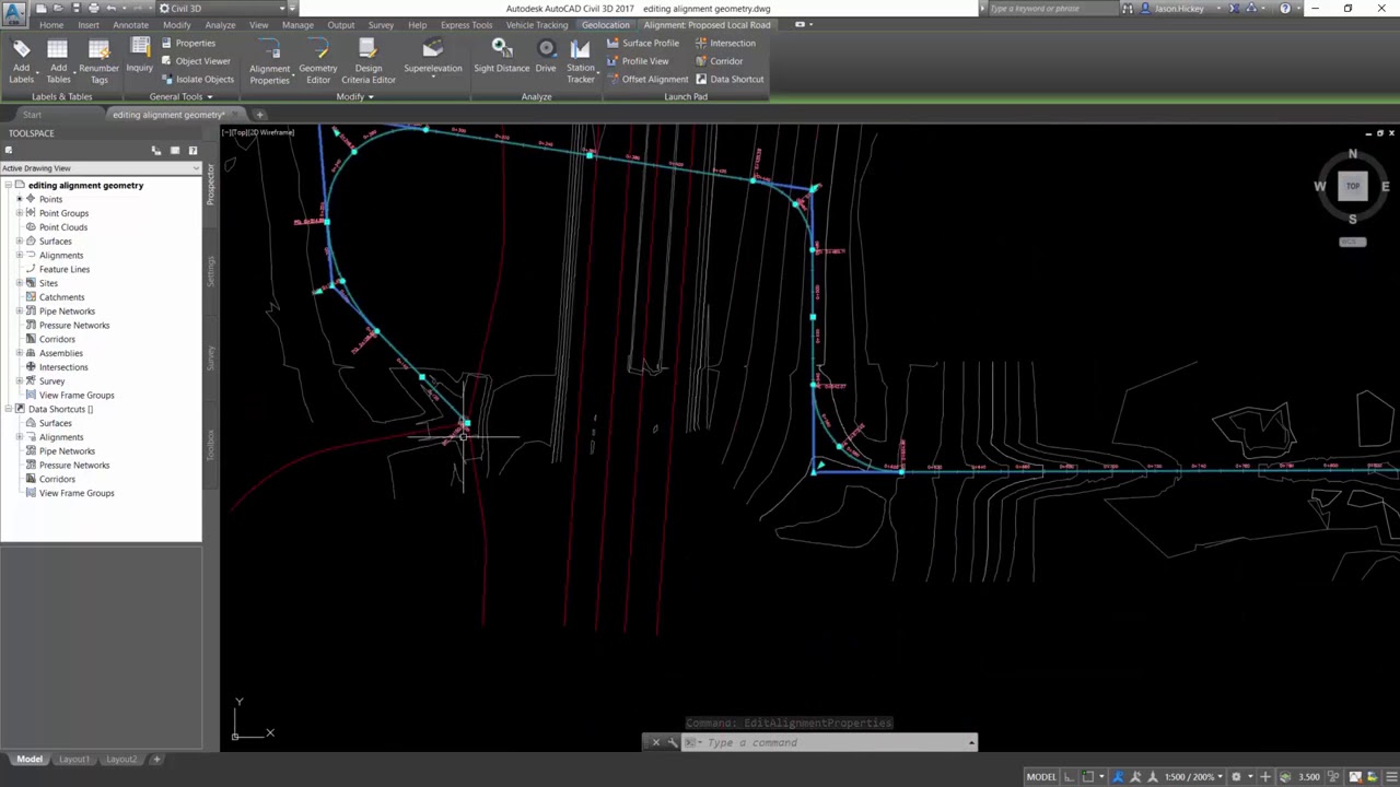 Modifying the alignment properties -#Civil3d #2020