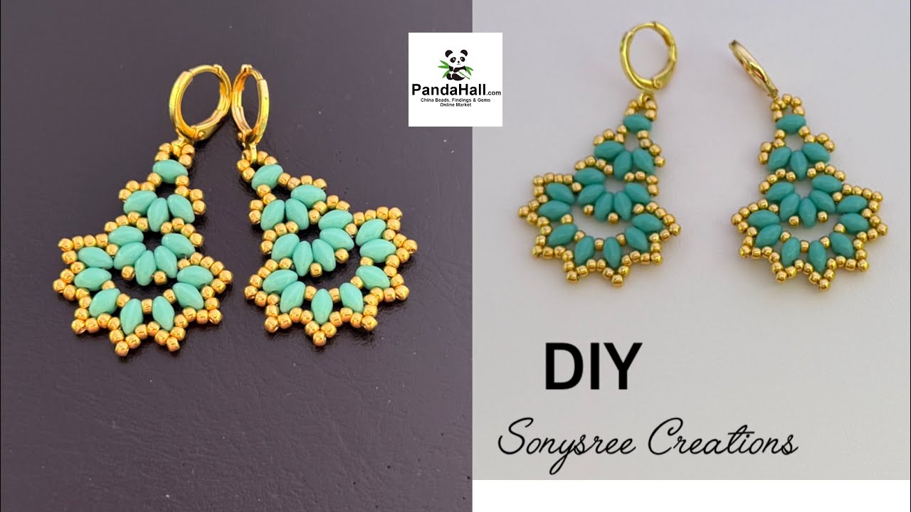 Superduo Beaded Earrings || Super Easy Tutorial 
