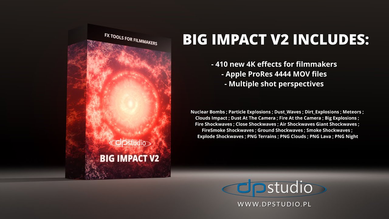 Big Impact V2!!! 4K Destruction Assets /#cgi #vfx #3d #blender #fusion #aftereffects #assets #free