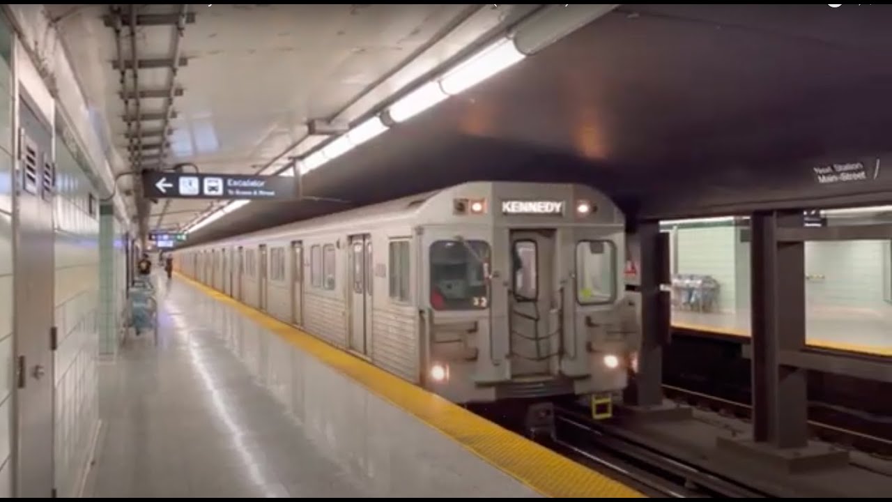 TTC Bombardier T1 Subway Trains at Woodbine Station on line 2 (brief tour) 9/8/2022