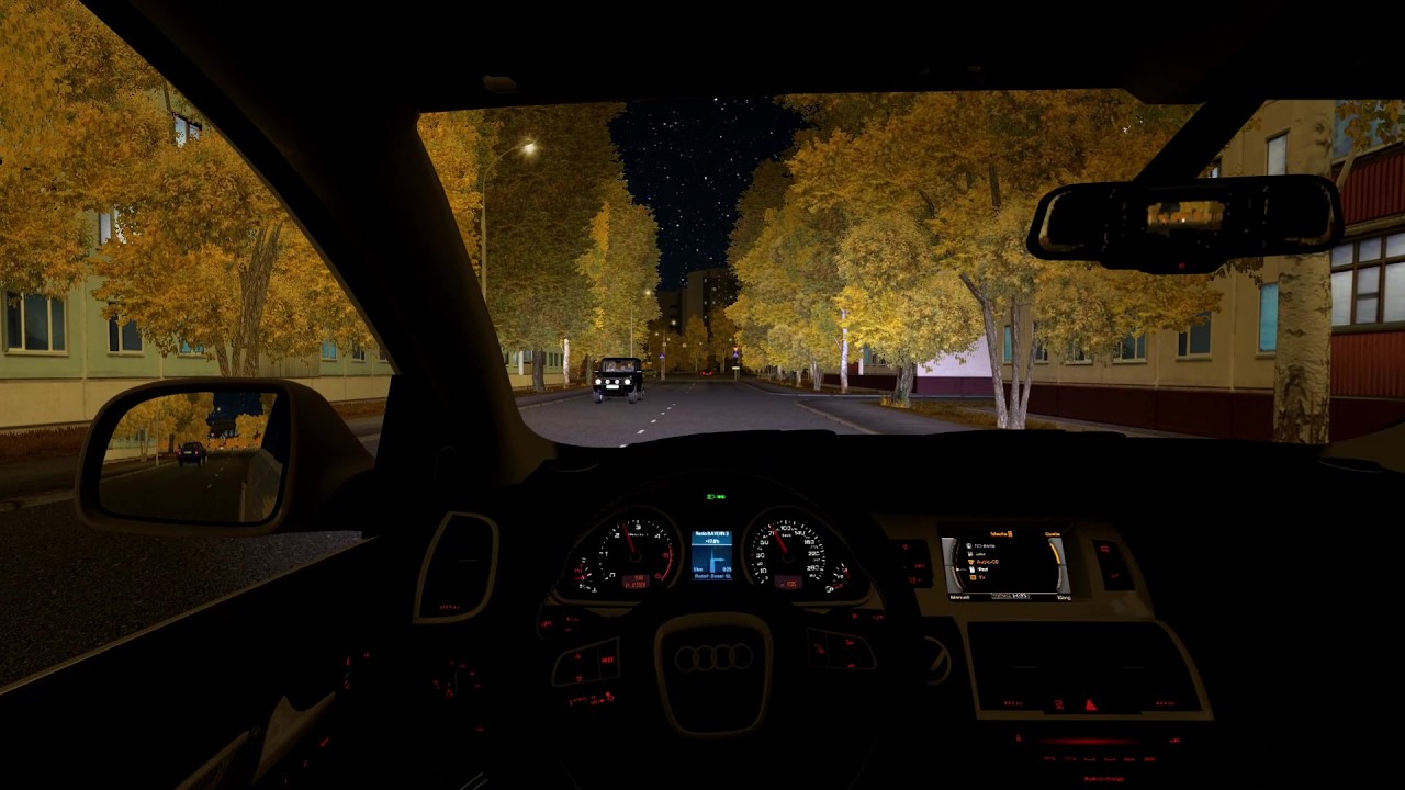 Audi Q7 4L 2009 - Night Drive - City Car Driving