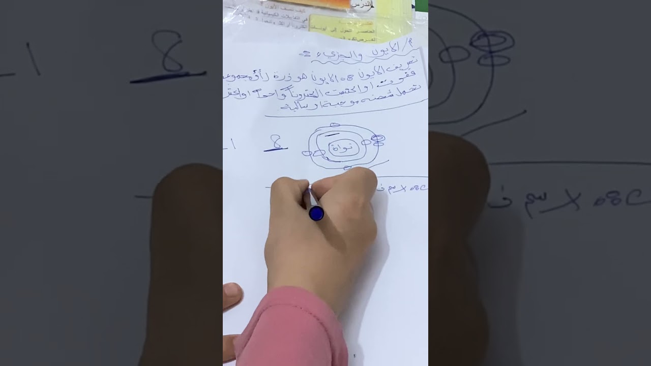 شرح كيمياء 🧪 للصف الاول متوسط صفحه ٣٤ ❤️ 