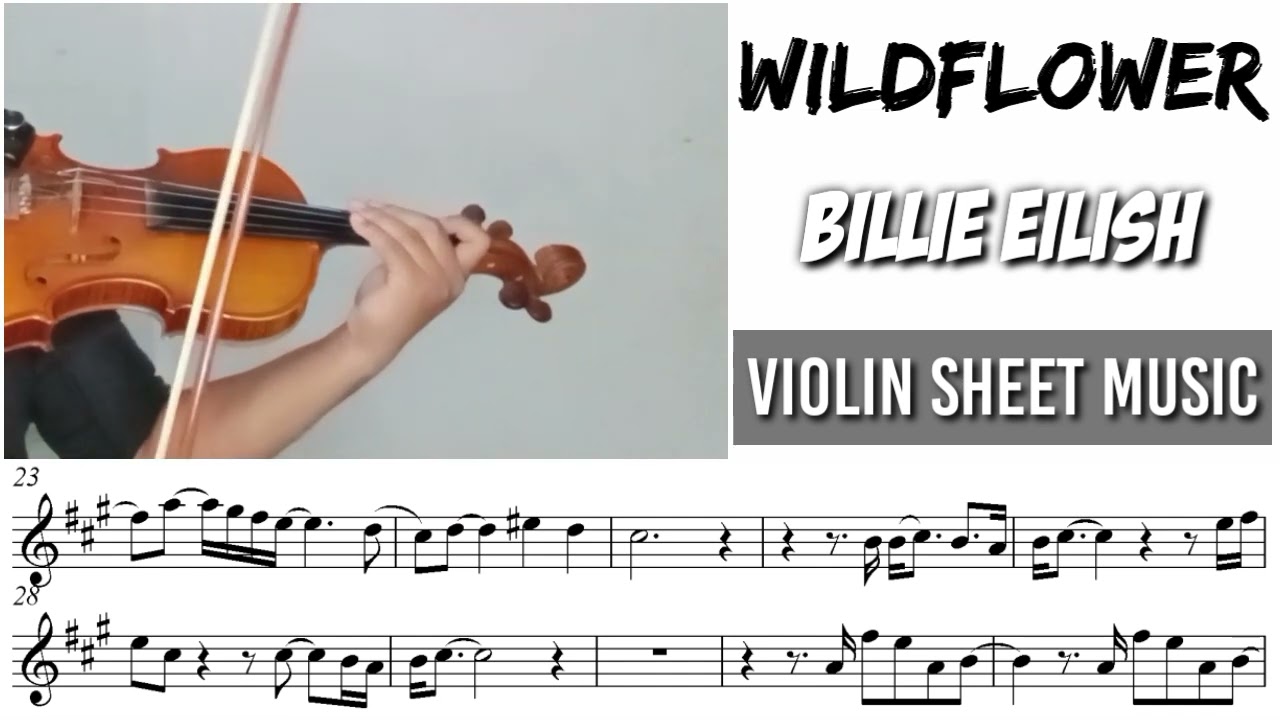 Free Sheet || WILDFLOWER - Billie Eilish || Violin Sheet Music
