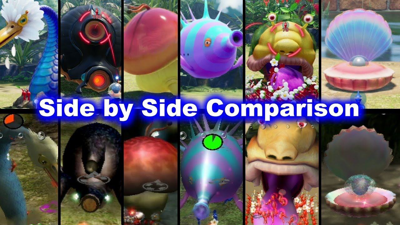 Pikmin 4 vs Pikmin 1 Comparison Enemies Side by Side