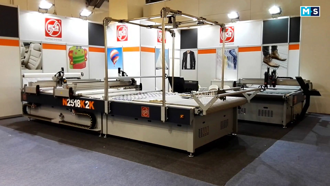 Dual head  single and multi layer cutting machine for leather, fabrics supported by MiriSys Software