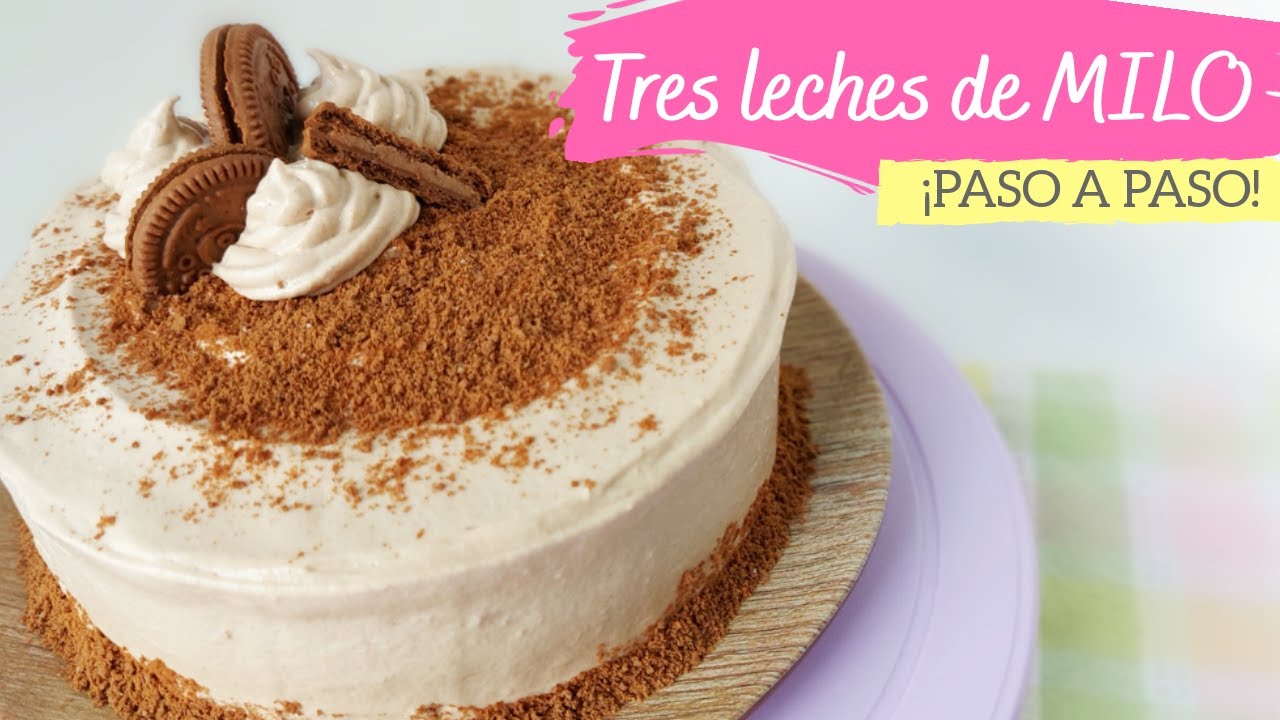 Torta Genovesa de MILO 🎂 Tres leches de Milo - ¡¡Fácil y DELICIOSA!!🤤