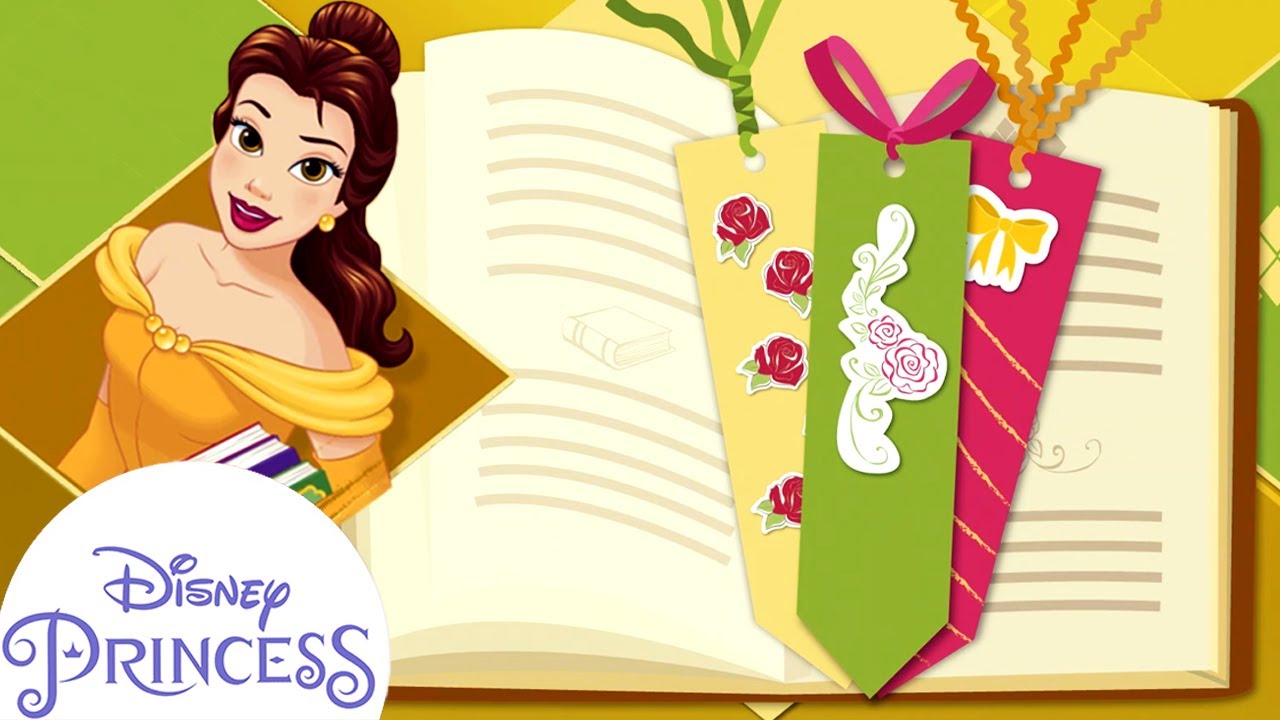 How to Make Bookmarks Like Belle | Arts and Crafts for Kids | Disney Princess