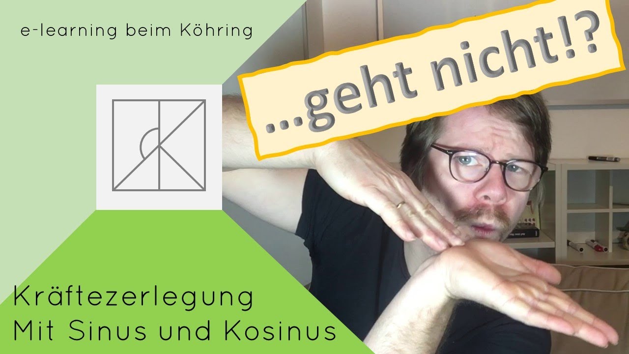 Kräftezerlegung - Berechnen - Sinus und Kosinus - Physik einfach erklärt - Mechanik - Schulphysik
