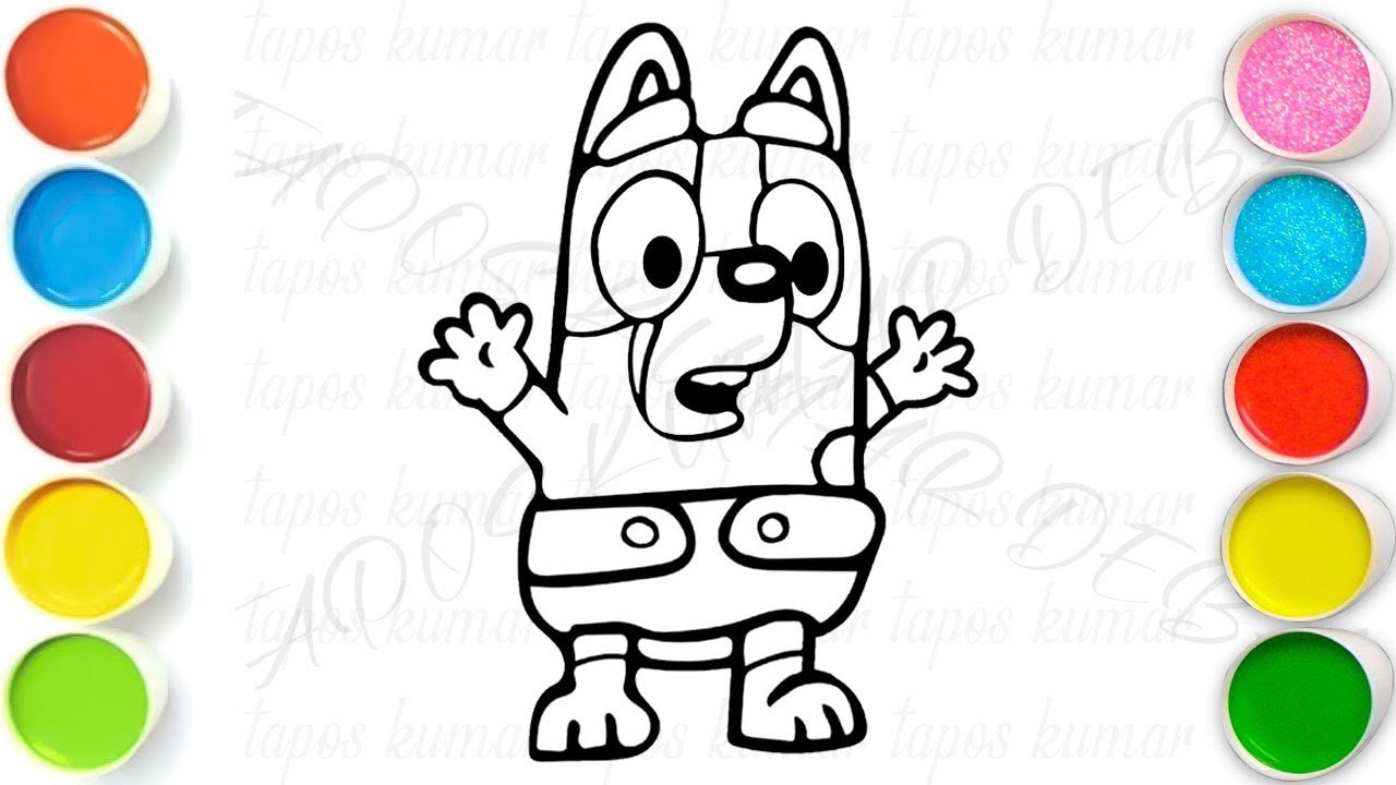 Bluey Drawing, Painting & Coloring For Kids and Toddlers_ Kids Art