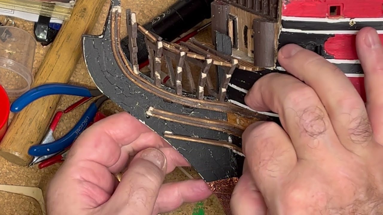 Artesania Latina 1:84 SmaTrinidad Pt55 - More Bow work HD 1080p