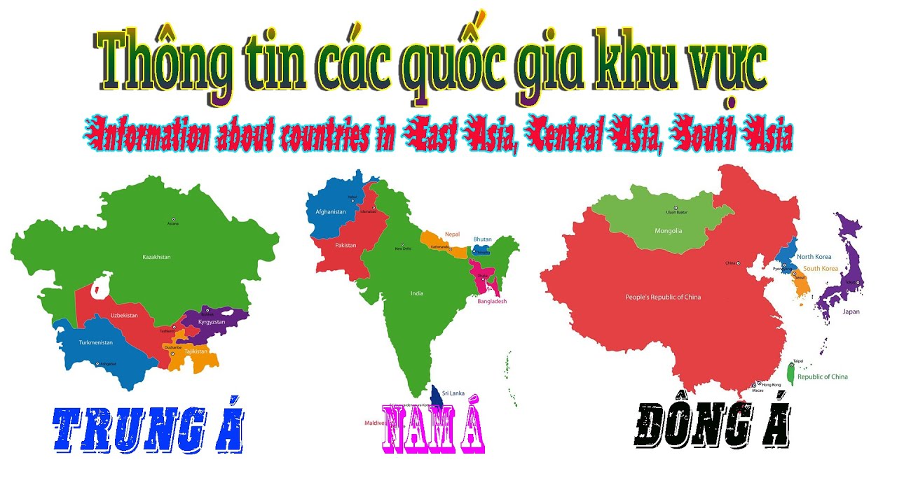 Đông, Nam, Trung Á ✓ Thông Tin Quốc Gia | Dân Số | Diện Tích | Người Chết | Di Cư | Nam/Nữ