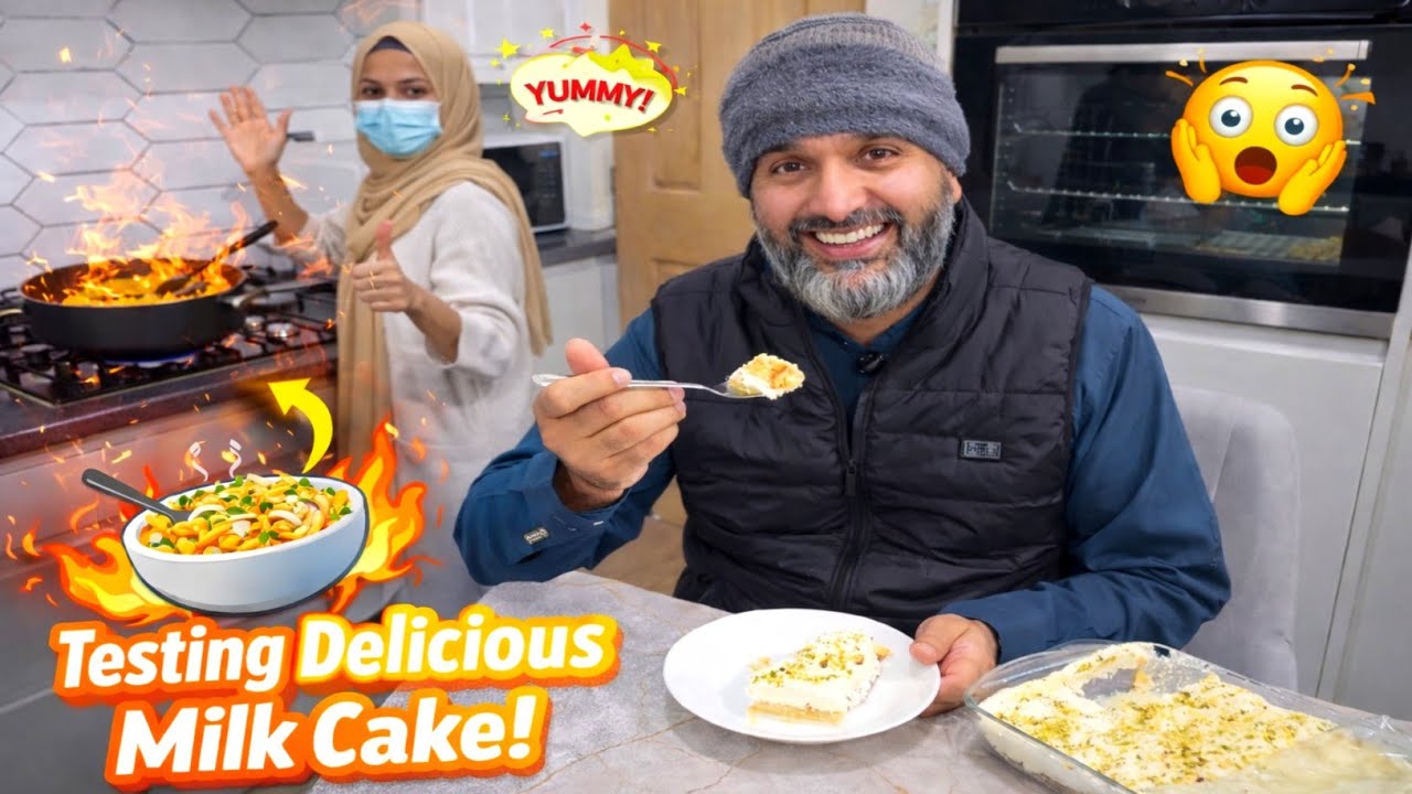 My Wife Made Milk Cake for the FIRST TIME ❄️ | Storm Goretti in Halifax!