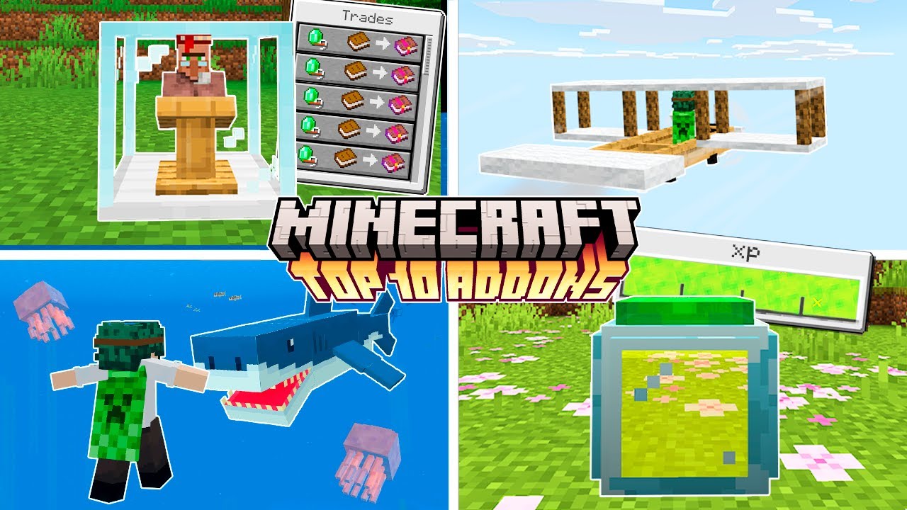 🔥TOP 10 ADDONS INCRIVEIS para o SEU MINECRAFT BEDROCK 1.21+🔥