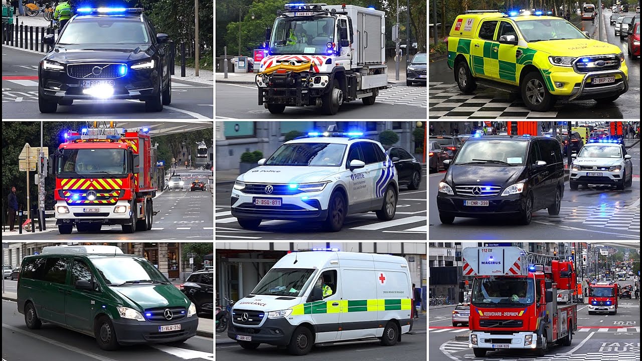 [Bestatter mit Blaulicht] ● EINSATZFAHRTEN BRÜSSEL - Feuerwehr, Polizei, Stadtwerke & RD im Einsatz
